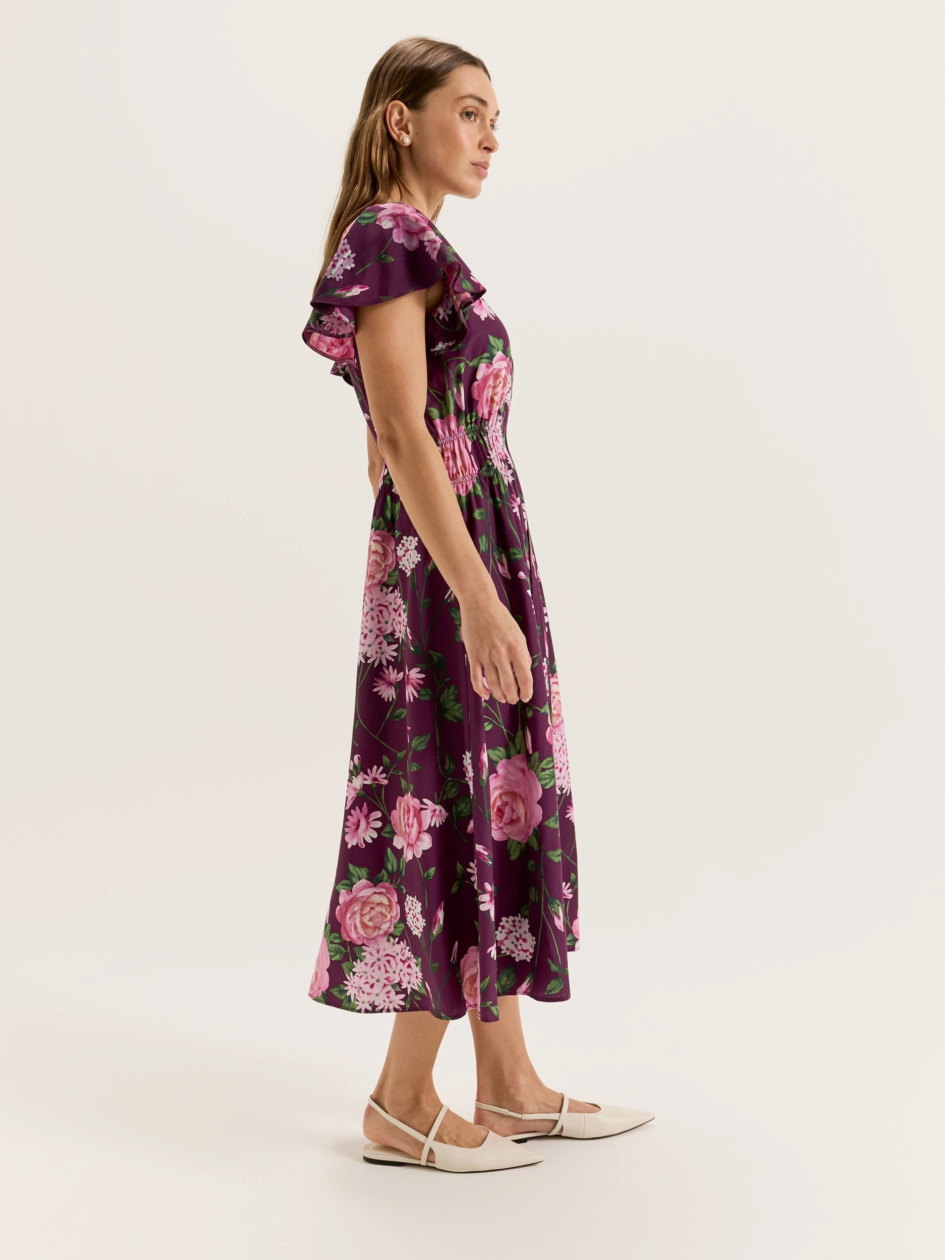 Camellia Midi Dress Sunset Hour