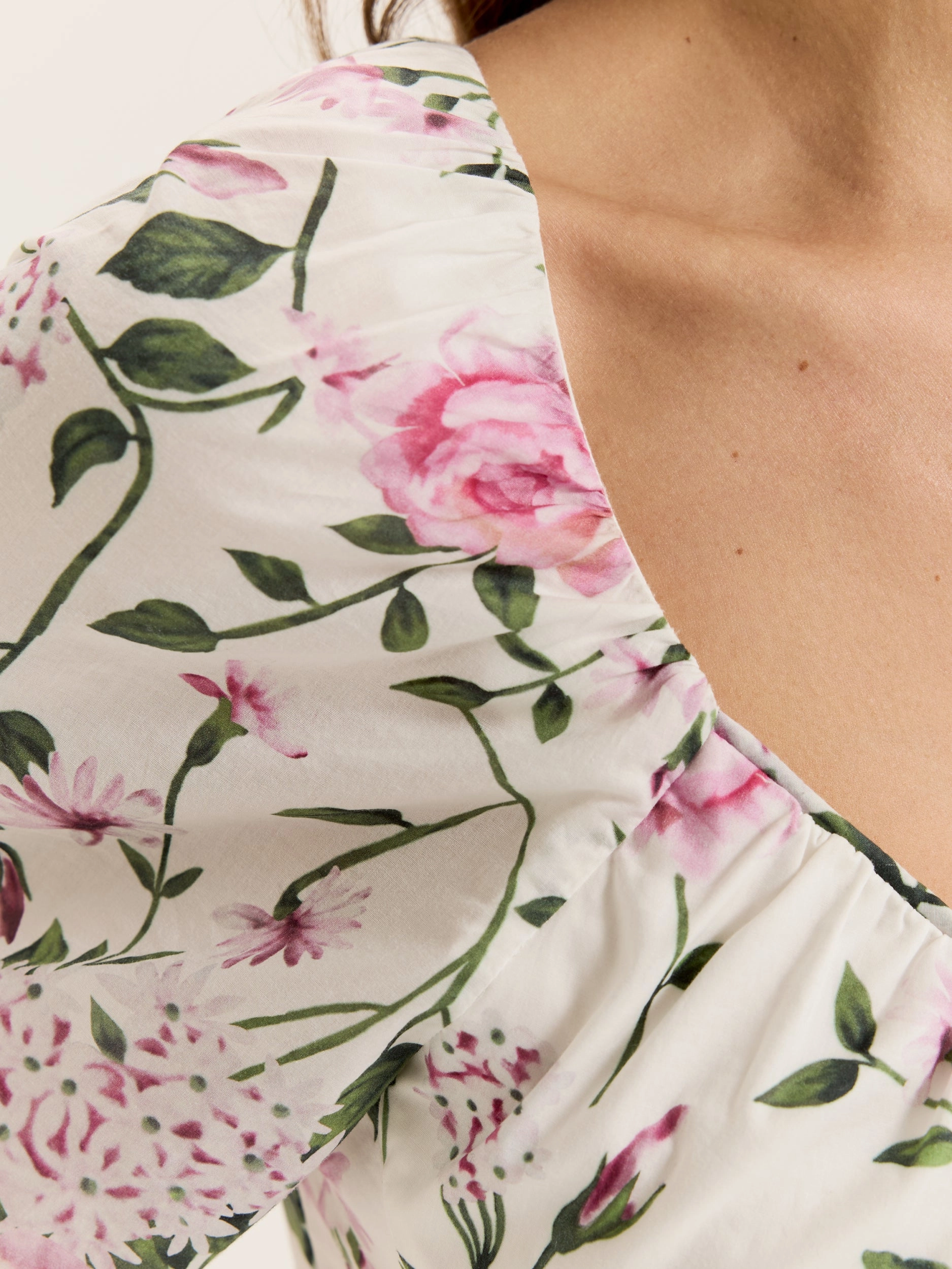 Camellia Sundress Insulating-Lining Sheer Overlay