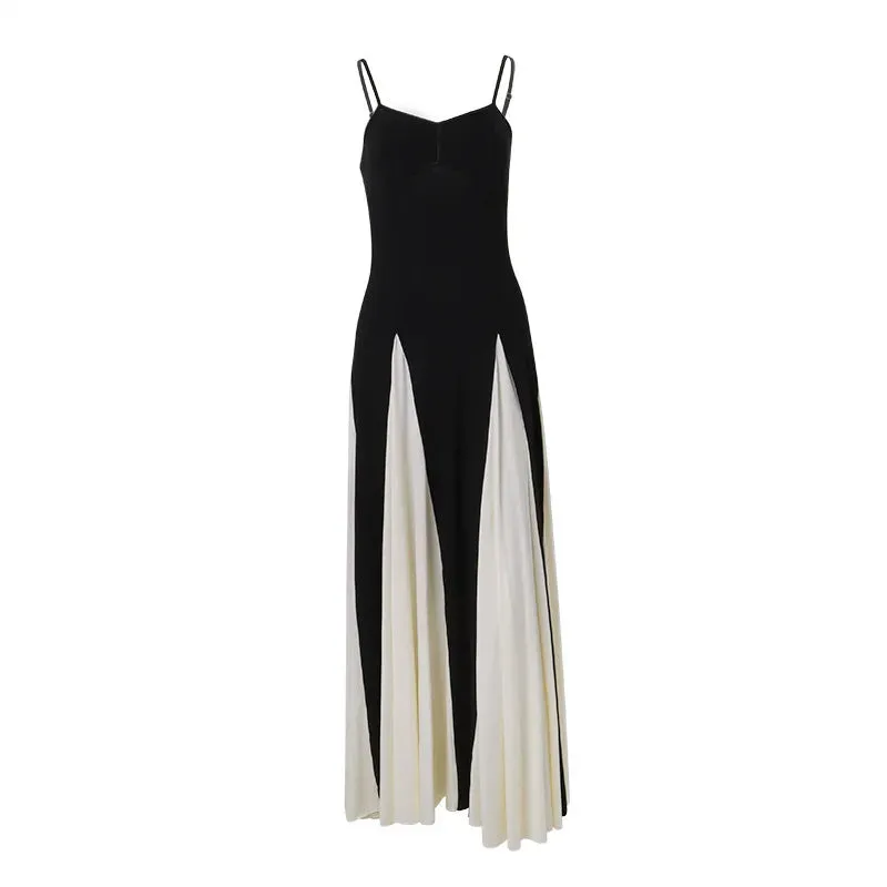 Cami Maxi Women's Summer Cocktail Dress in Contrast Pleated Tones