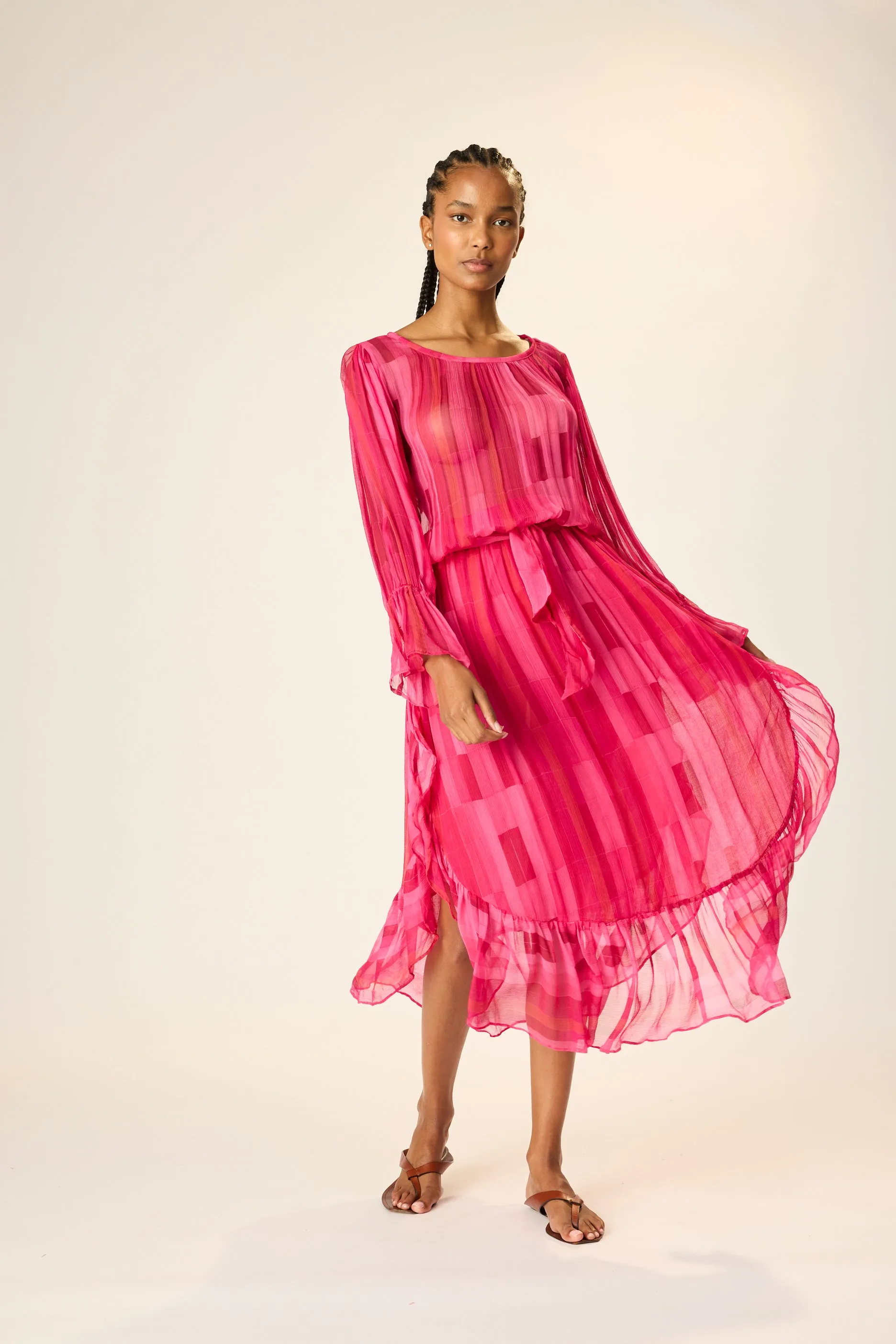 CAMILLE DRESS WITH SASH SoftTouch Winter Fashion