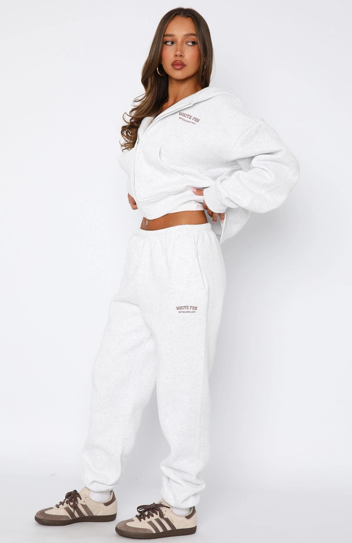 Smart Look Can't Miss It Sweatpants Grey Marle/Rose Gold