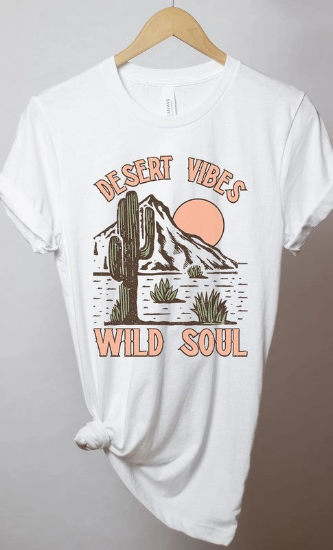 Desert Vibes Wild Soul Graphic Tee S-XL FlexibleRibbedTrims HypoallergenicConstruction