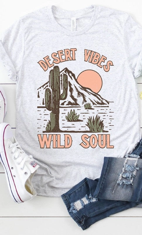 Desert Vibes Wild Soul Graphic Tee S-XL EcoFriendlyMaterial