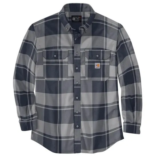 CARHARTT FLAME-RESISTANT FORCE RUGGED FLEX ORIGINAL FIT LONG-SLEEVE NAVY 104507