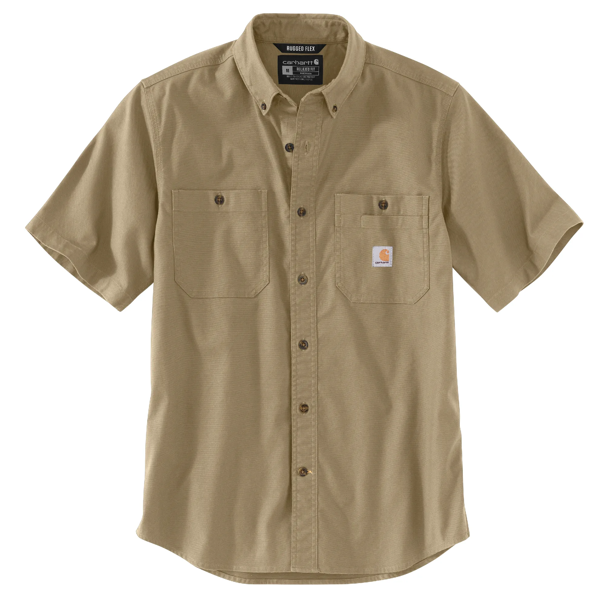CARHARTT RUGGED FLEX RELAXED FIT MIDWEIGHT CANVAS SHORT-SLEEVE SHIRT 103555
