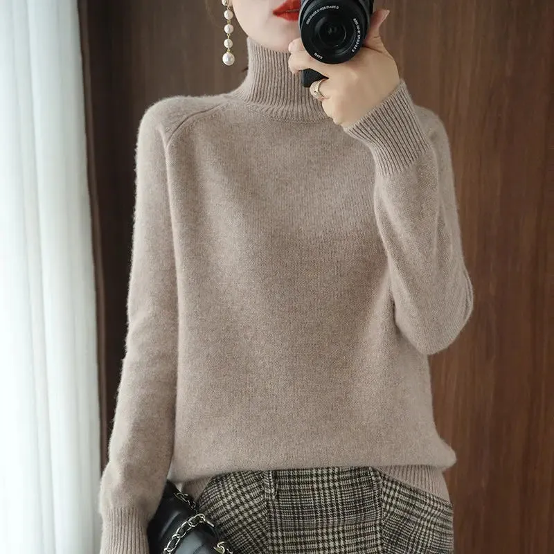 Cashmere Turtleneck Long-Sleeved Loose Sweaters