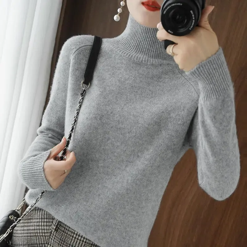 Cashmere Turtleneck Long-Sleeved Loose Sweaters