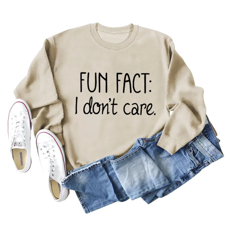 Casual Crew Neck Letter Print Long Sleeve Sweatshirt