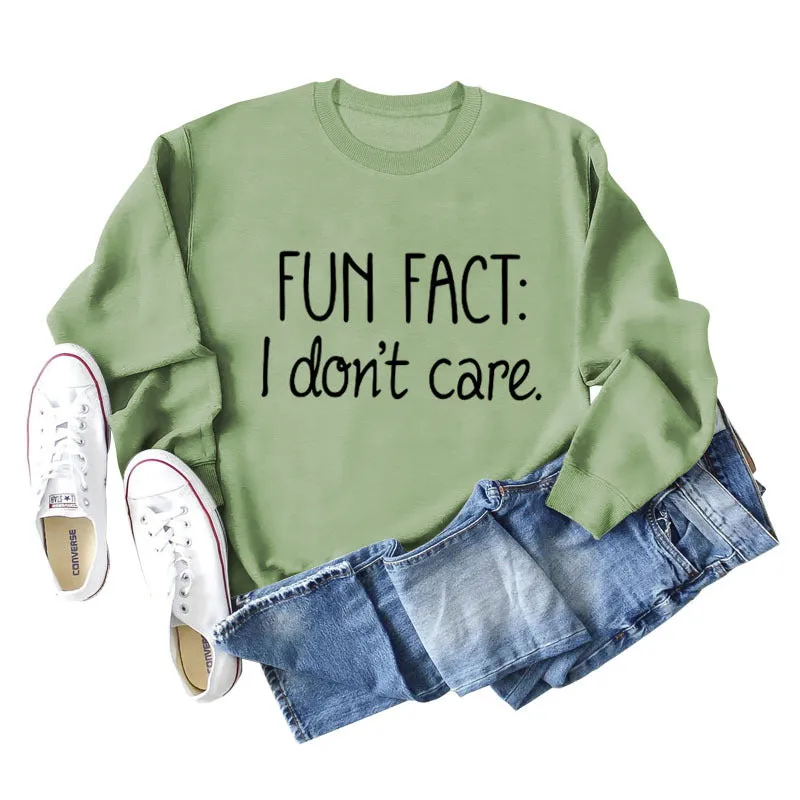 Casual Crew Neck Letter Print Long Sleeve Sweatshirt