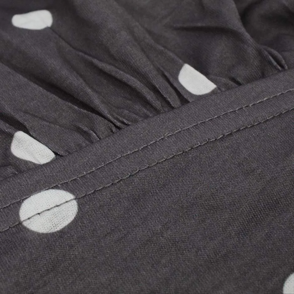 Casual Dotted Long-sleeve Nursing Dress