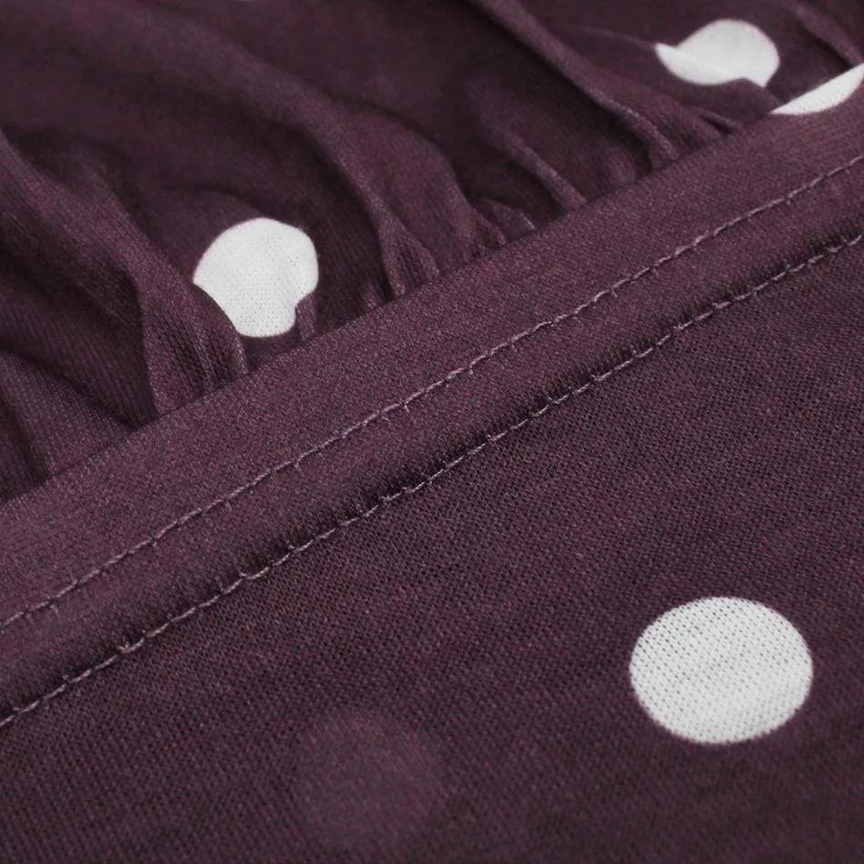 Casual Dotted Long-sleeve Nursing Dress