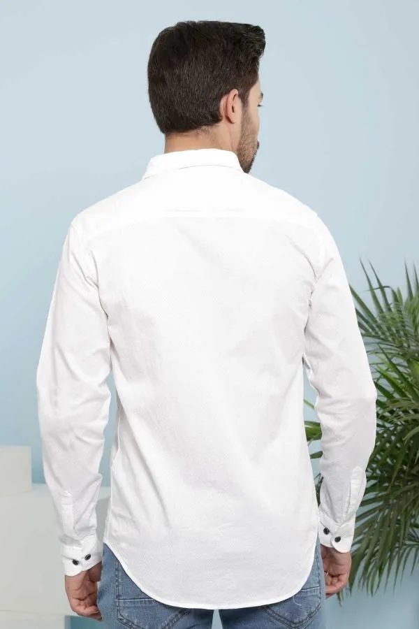 CASUAL SHIRTS FULL SLEEVE SLIM FIT WHITE