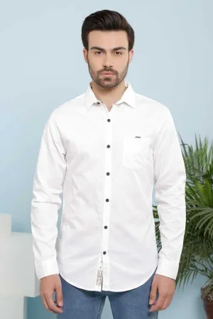 CASUAL SHIRTS FULL SLEEVE SLIM FIT WHITE