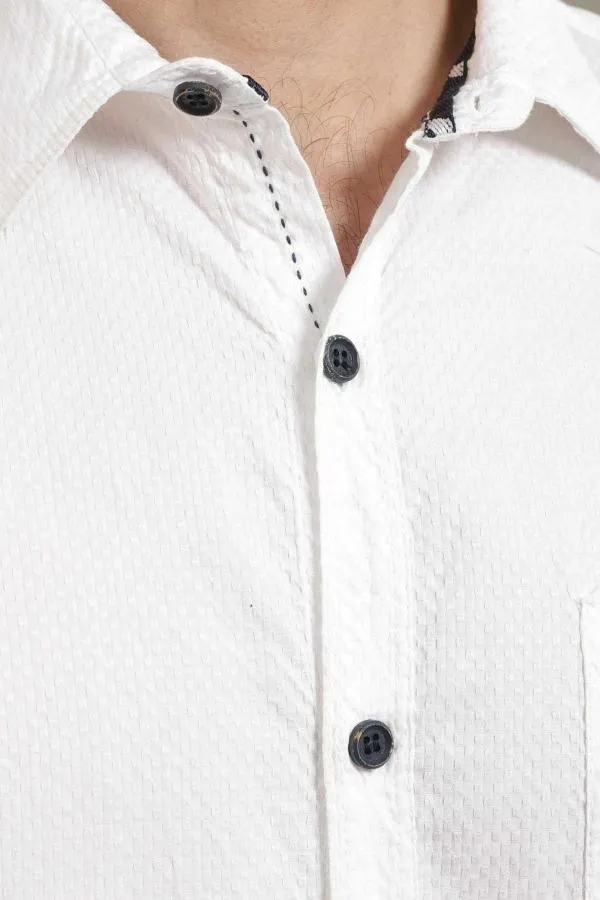 CASUAL SHIRTS FULL SLEEVE SLIM FIT WHITE
