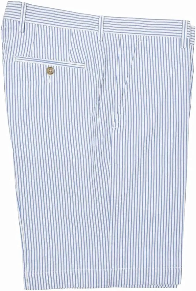 Casual Summer Lightweight Seersucker Suit Shorts Mens Set