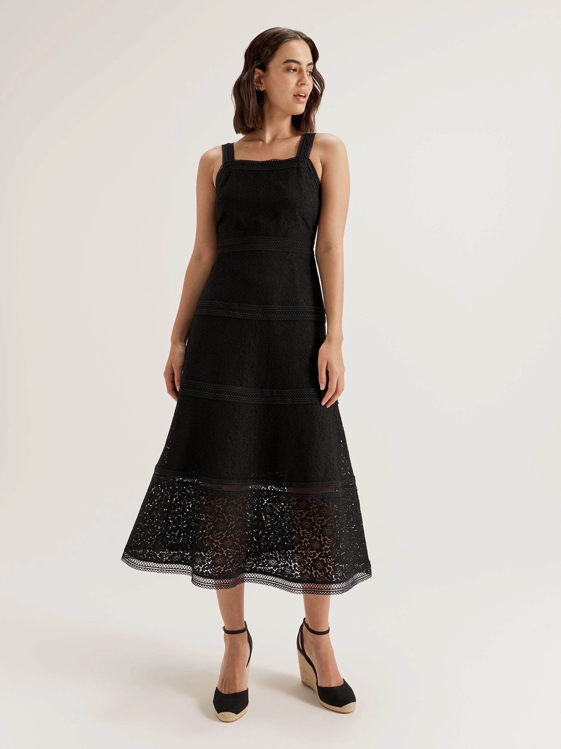 Rumba Lace Midi Dress Fall Layer
