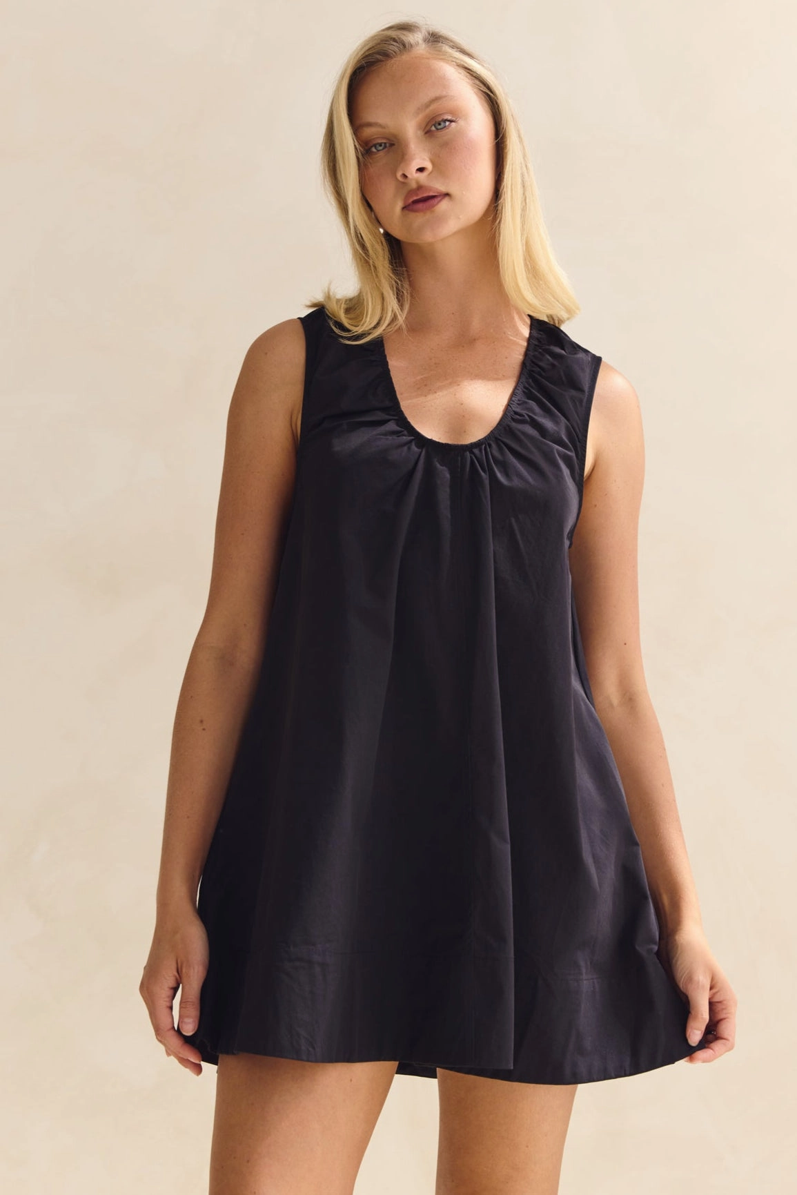 WrinkleResistantFinish Airy Movement Raelle Mini Dress (Black)