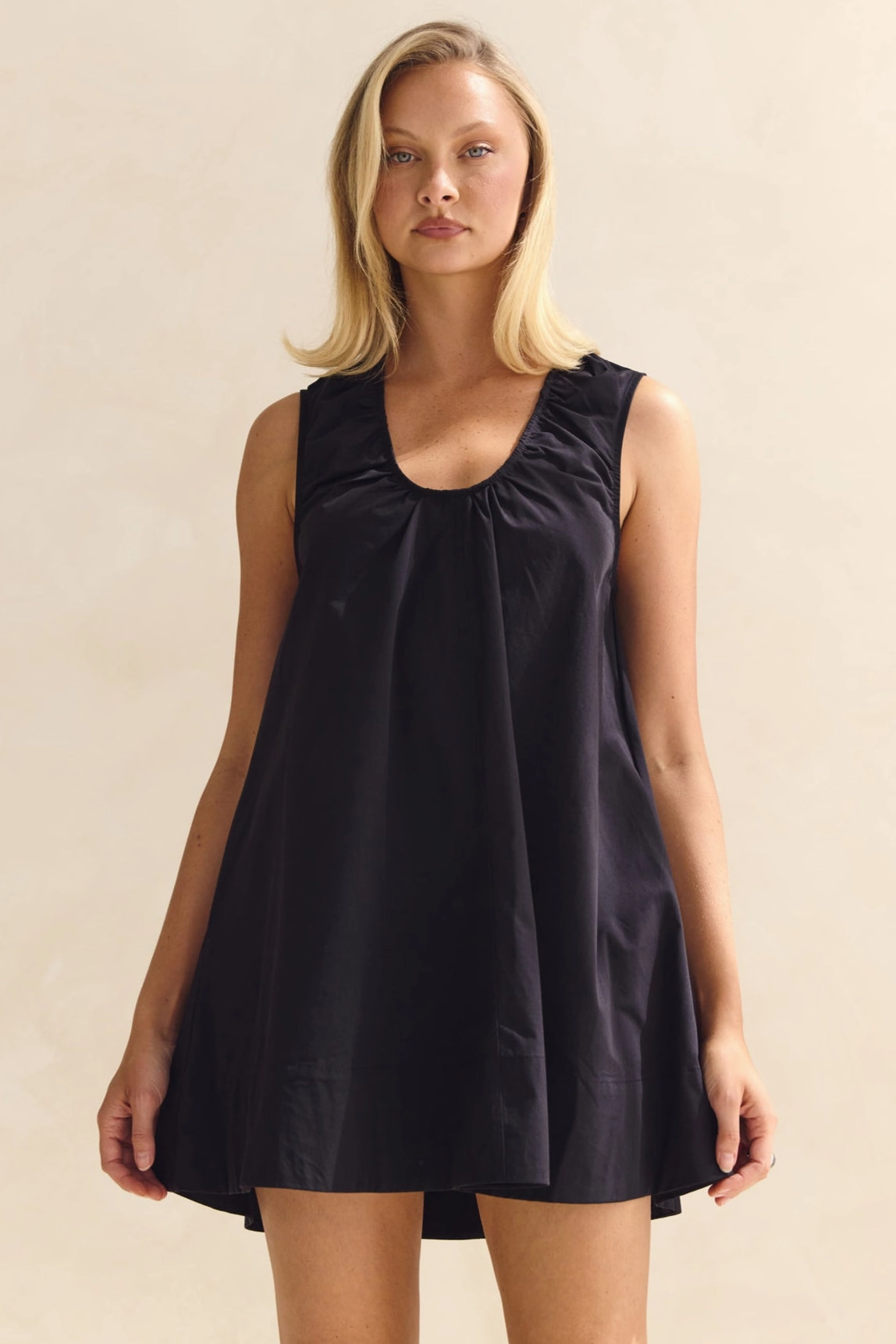 Raelle Mini Dress (Black) Adjustable-Straps Bright Feel