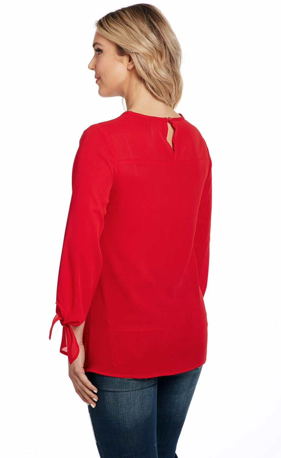 Cowgirl Up Womens Red Polyester Embroidered Top Tunic S/S Relaxed Vibe