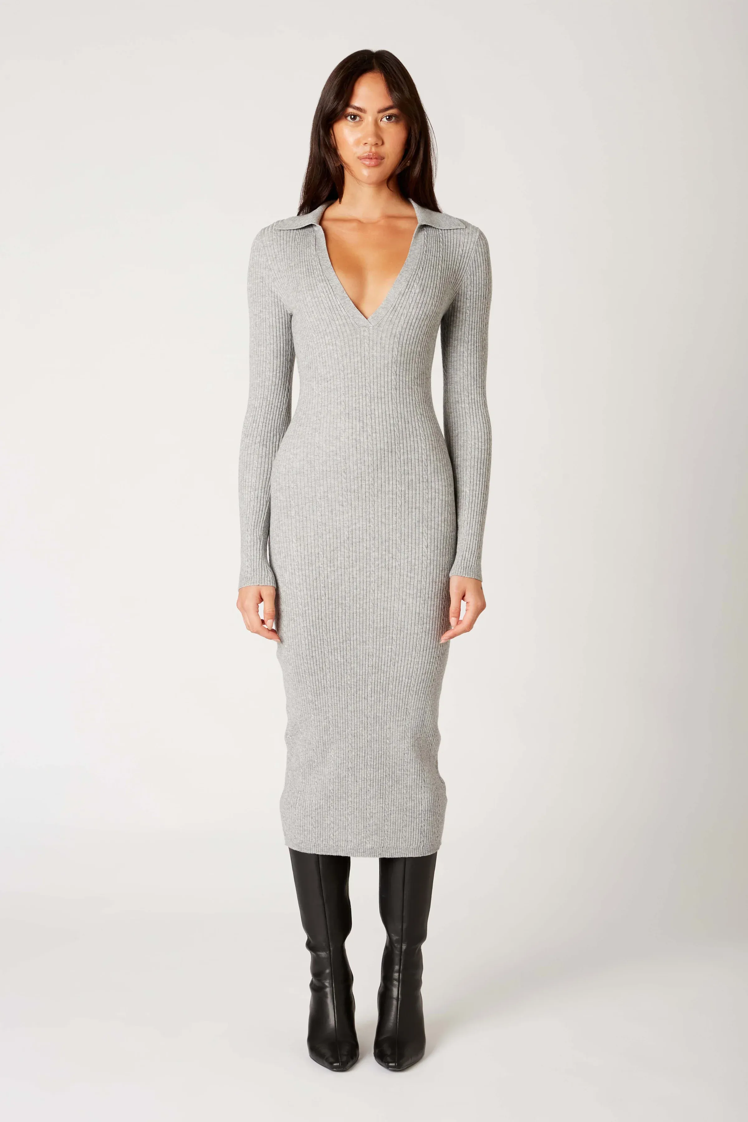 Charming Style Smooth Outline Catherine Sweater Dress