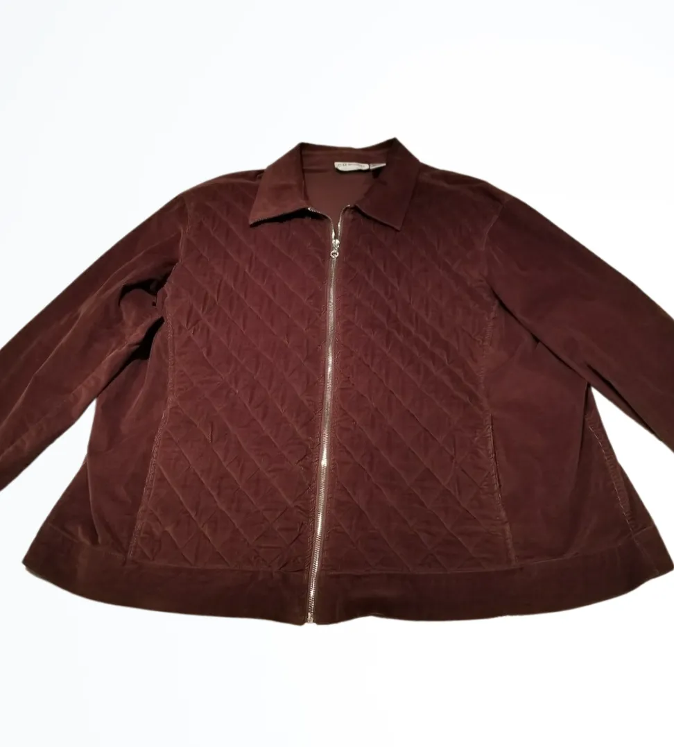 C.D. Daniels Brown Small Corduroy Zip Blazer Size 2XL