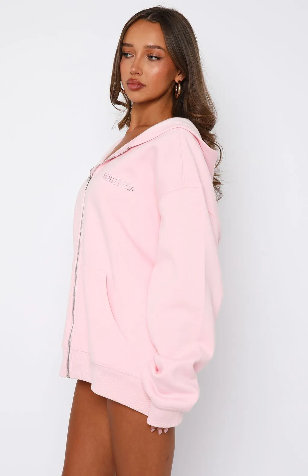 Home Comfort Celebrating Love Zip Front Hoodie Pink