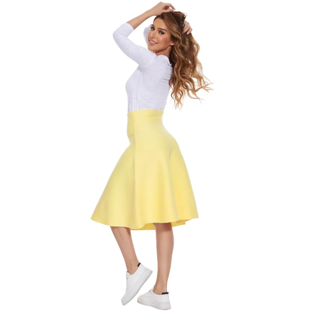Amazing MM Skirt - Year Round Light Yellow Style Innovation smooth zipper