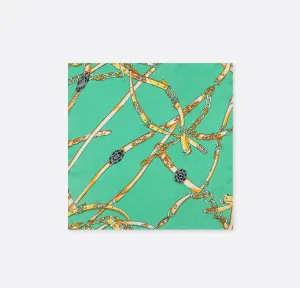 Chains and Straps (SEA GREEN) - Silk Pocket Squares