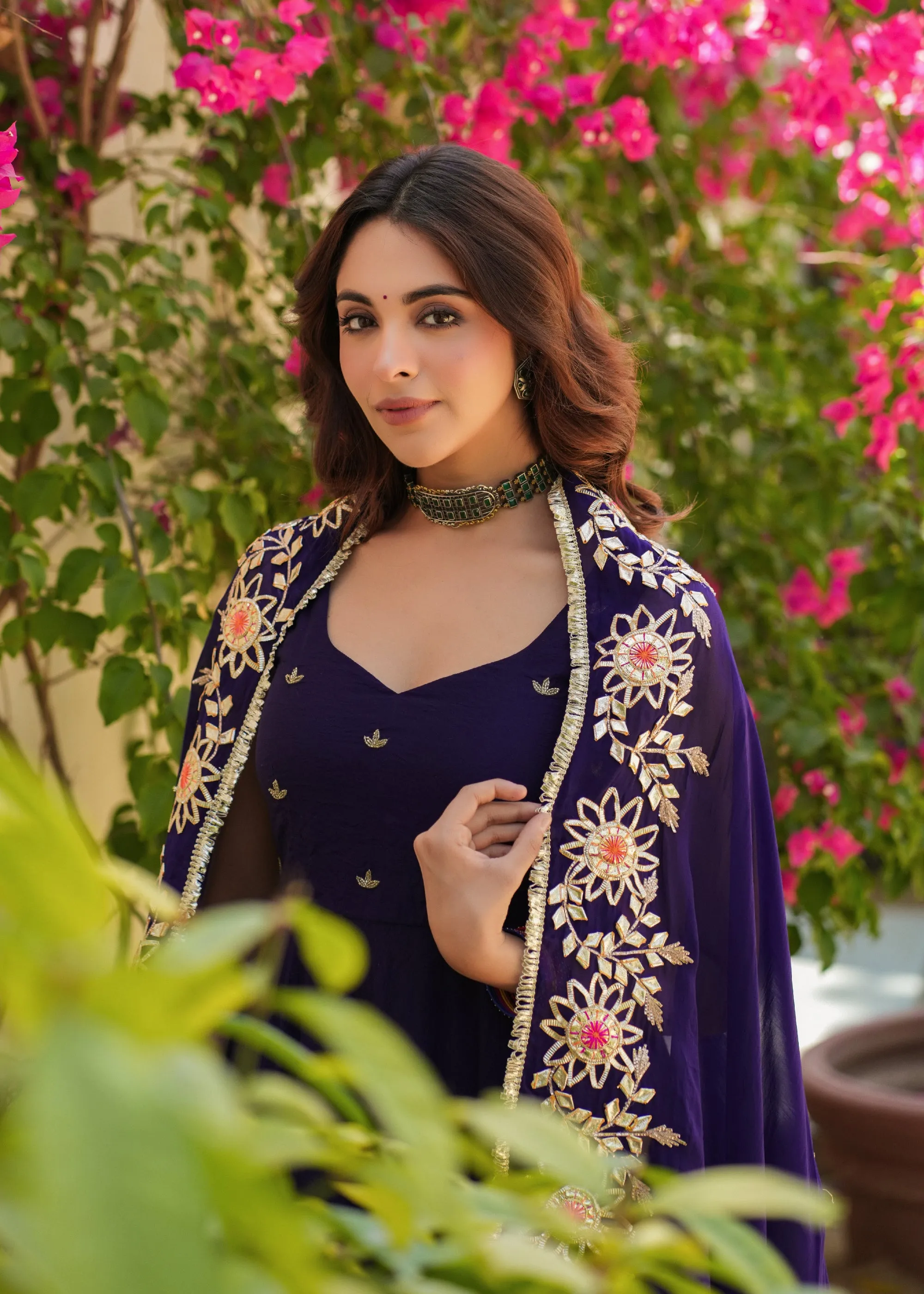 Chandrika Purple Anarkali Suit Set With Dupatta