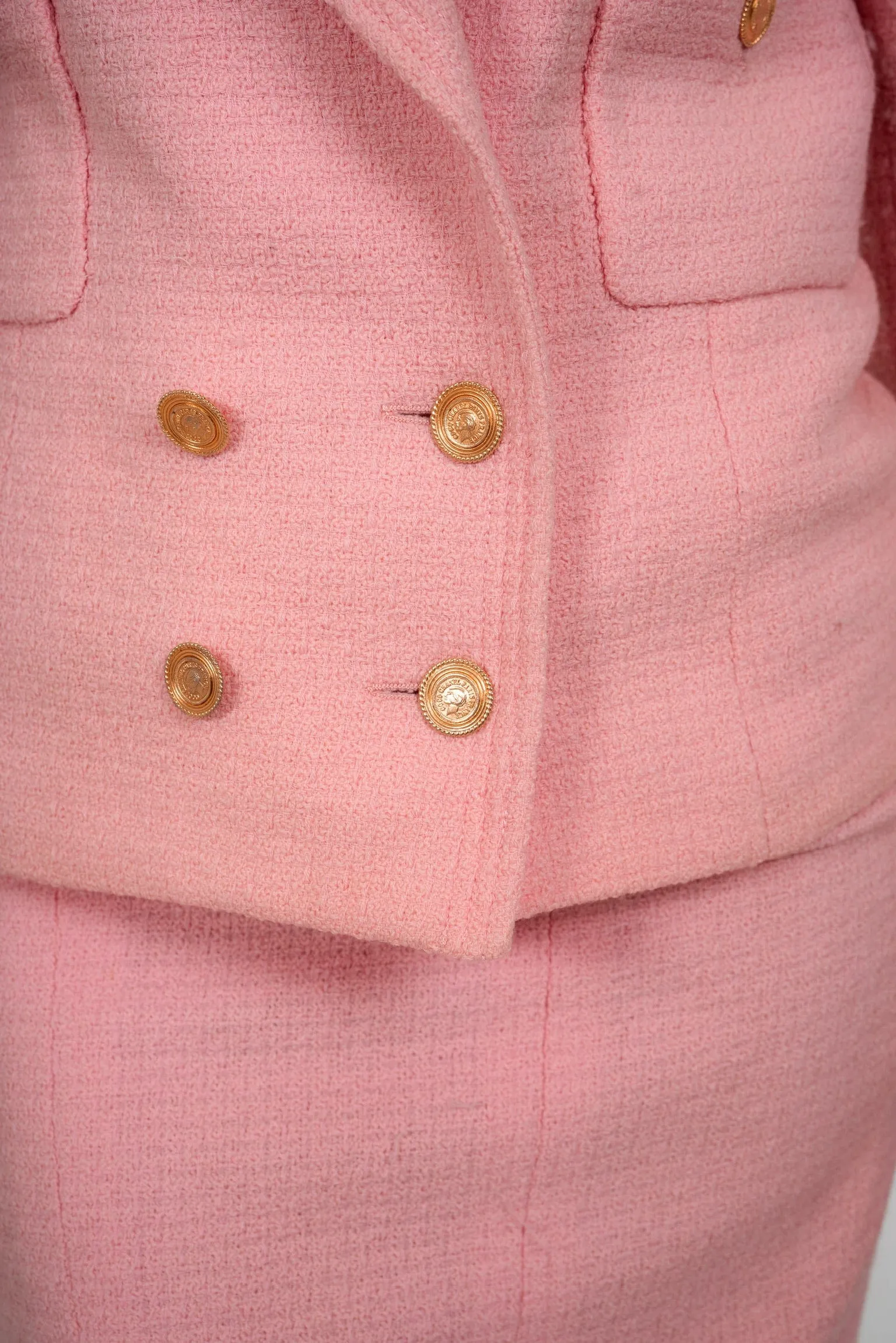 Chanel Pink 2 PC Tweed Suit size EU 34 - AWL2500