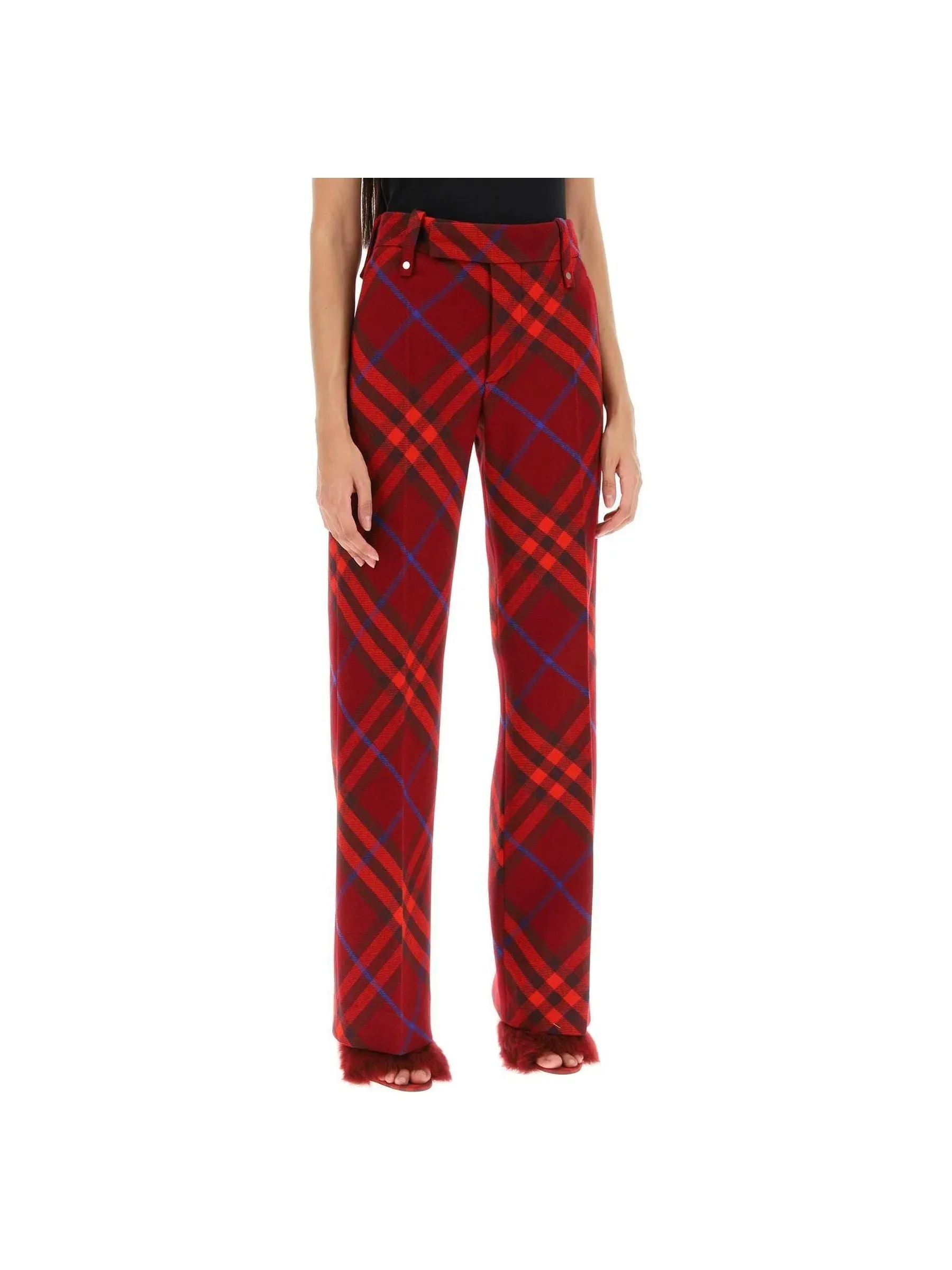 Check Wool Trousers