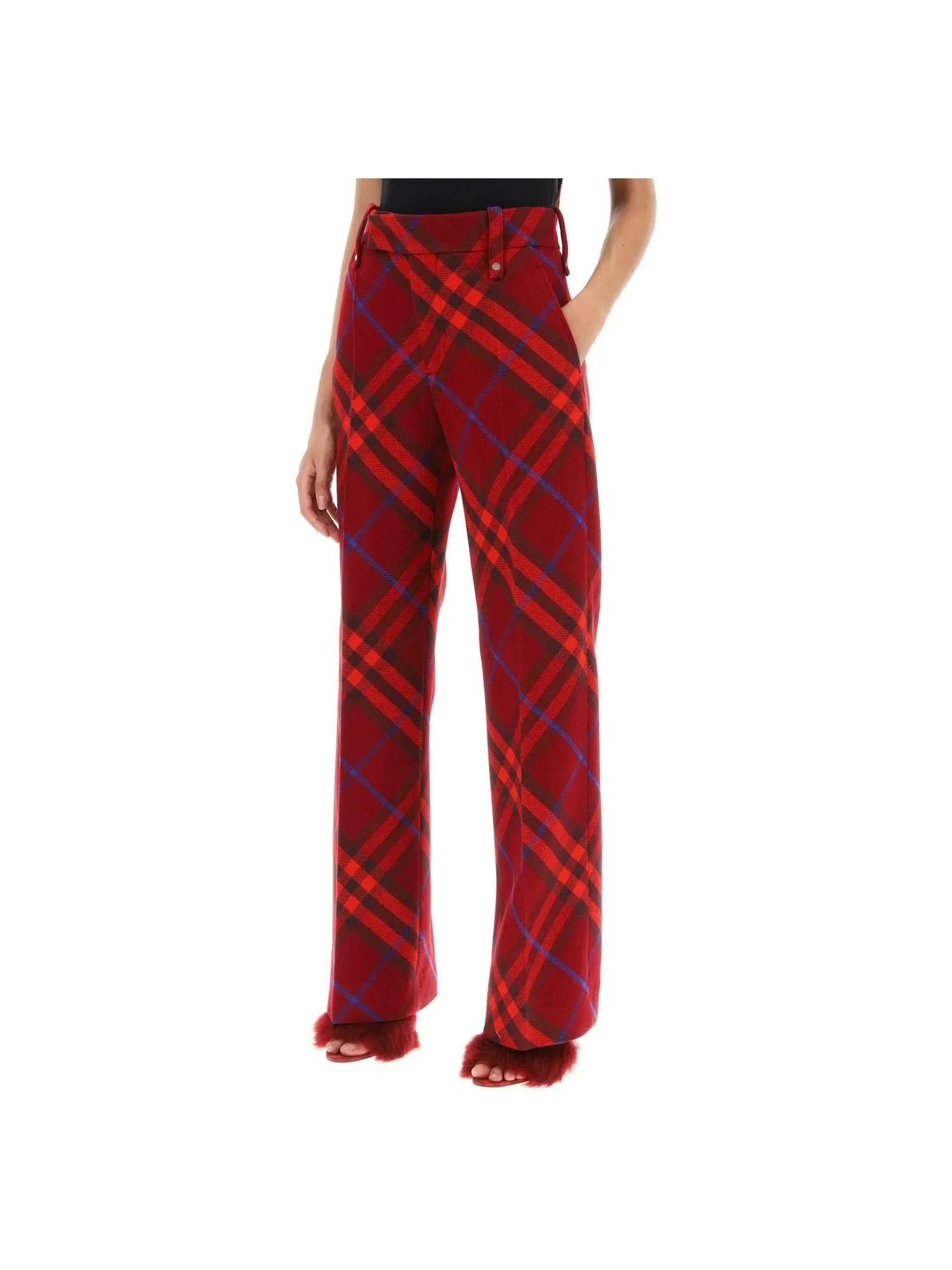 Check Wool Trousers