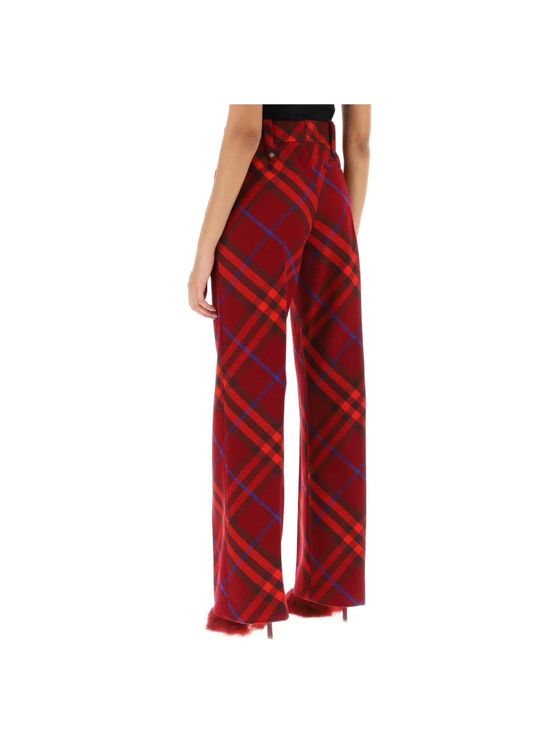 Check Wool Trousers