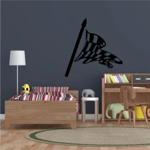 Checkered Flag Wall Decal - Vinyl Decal - Car Decal - CF08043