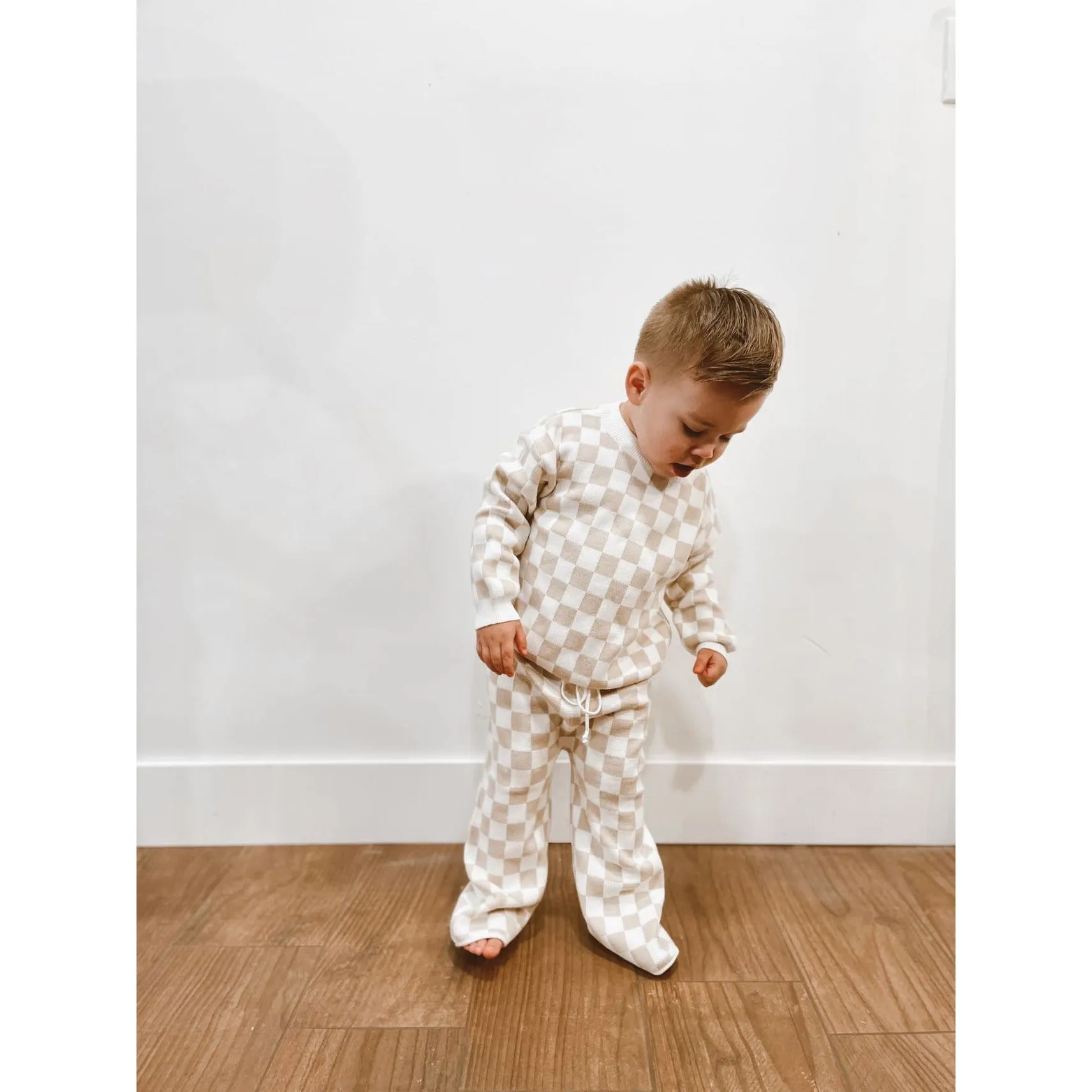Checkered Jacquard Pants