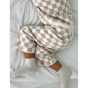 Checkered Jacquard Pants
