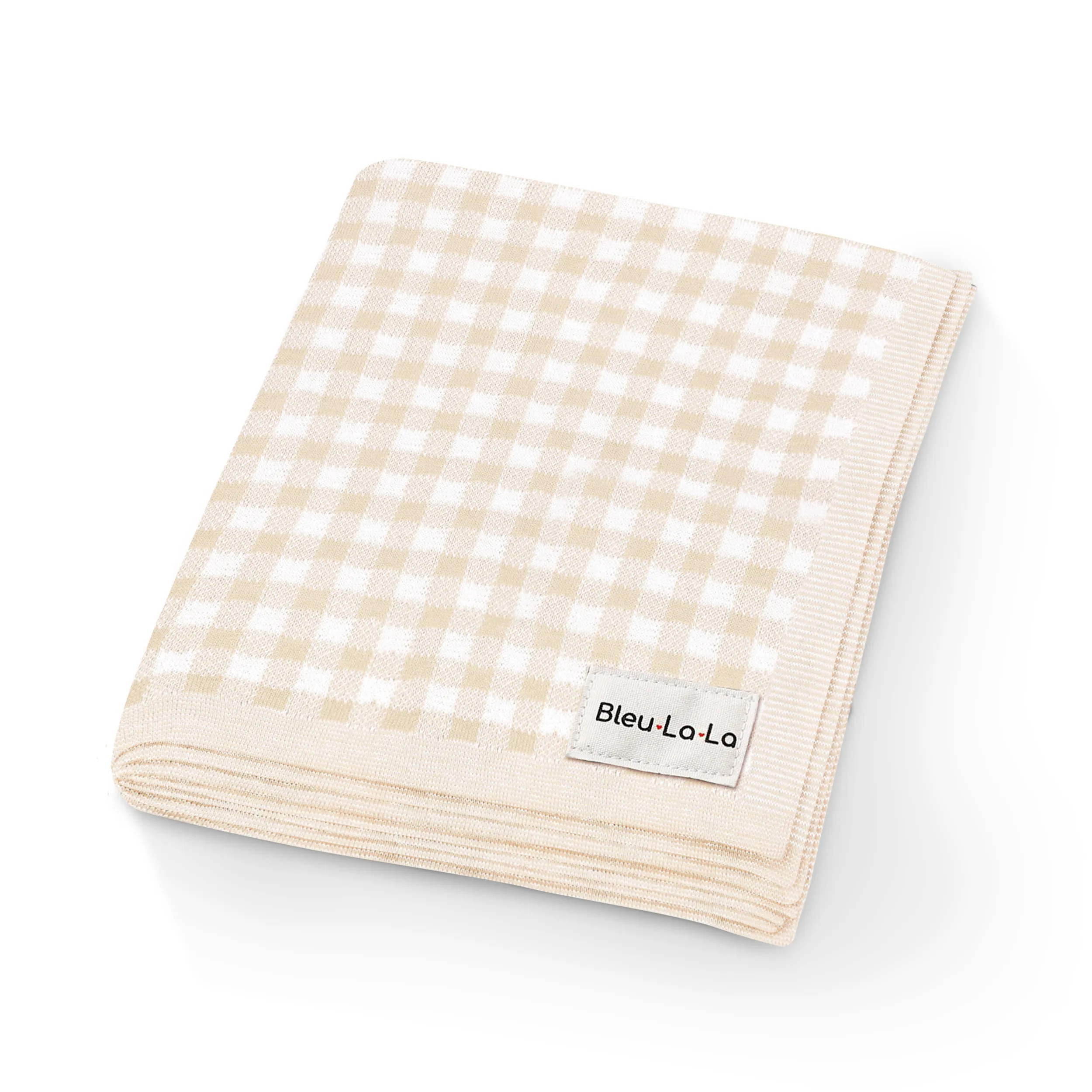 Checkered Knit Baby Blanket