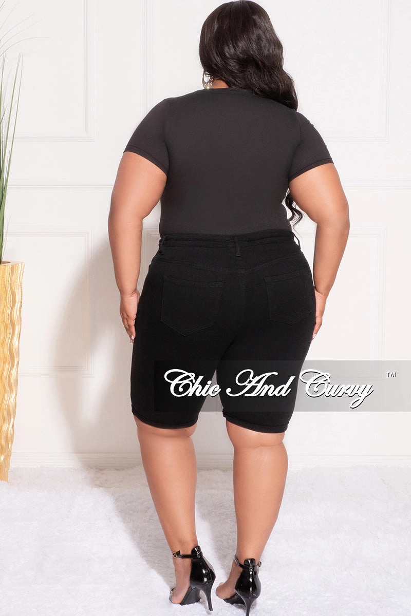 Crisp Design Final Sale Plus Size Lace Up Crop Top in Black