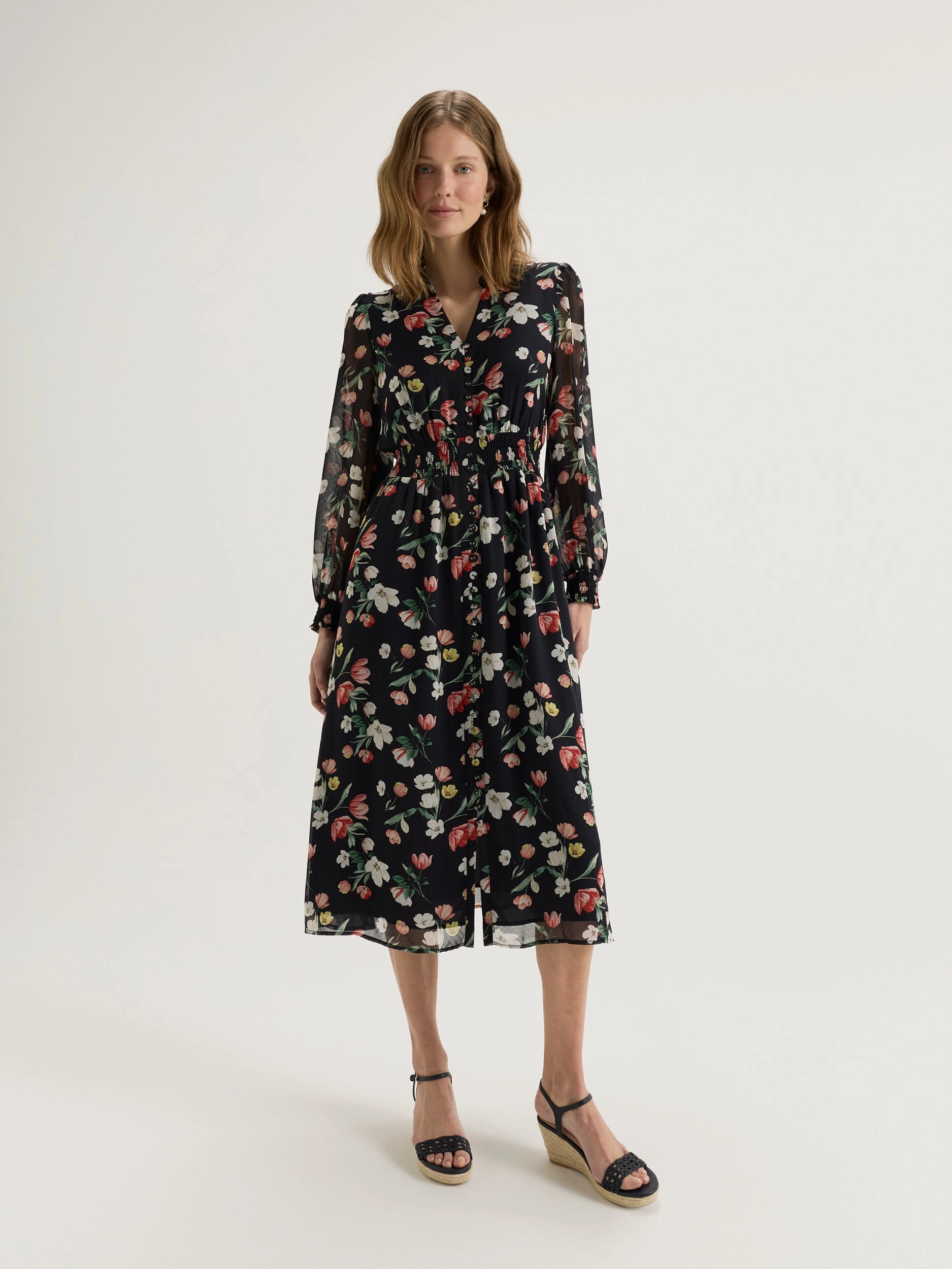 Office Fit Spring Ready Gardenia Midi Dress