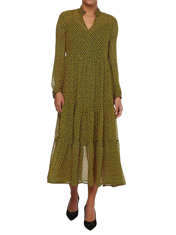 Chiffon Shift Midi D