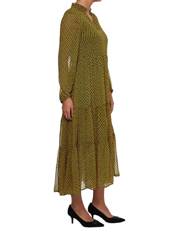 Chiffon Shift Midi D