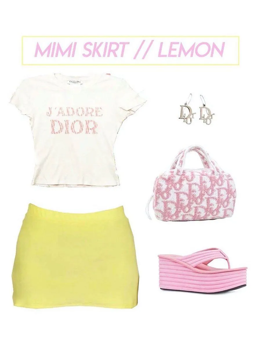 Anti Pilling Finish MoistureWicking MIMI SKIRT | LEMON