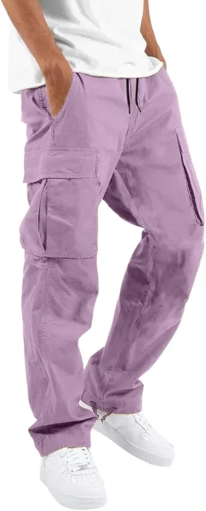 Chinos Trousers Men Linen Hiking Tactical Elastic Waist Smarty Skinny Public Wide Leg Casual Motorcycle with