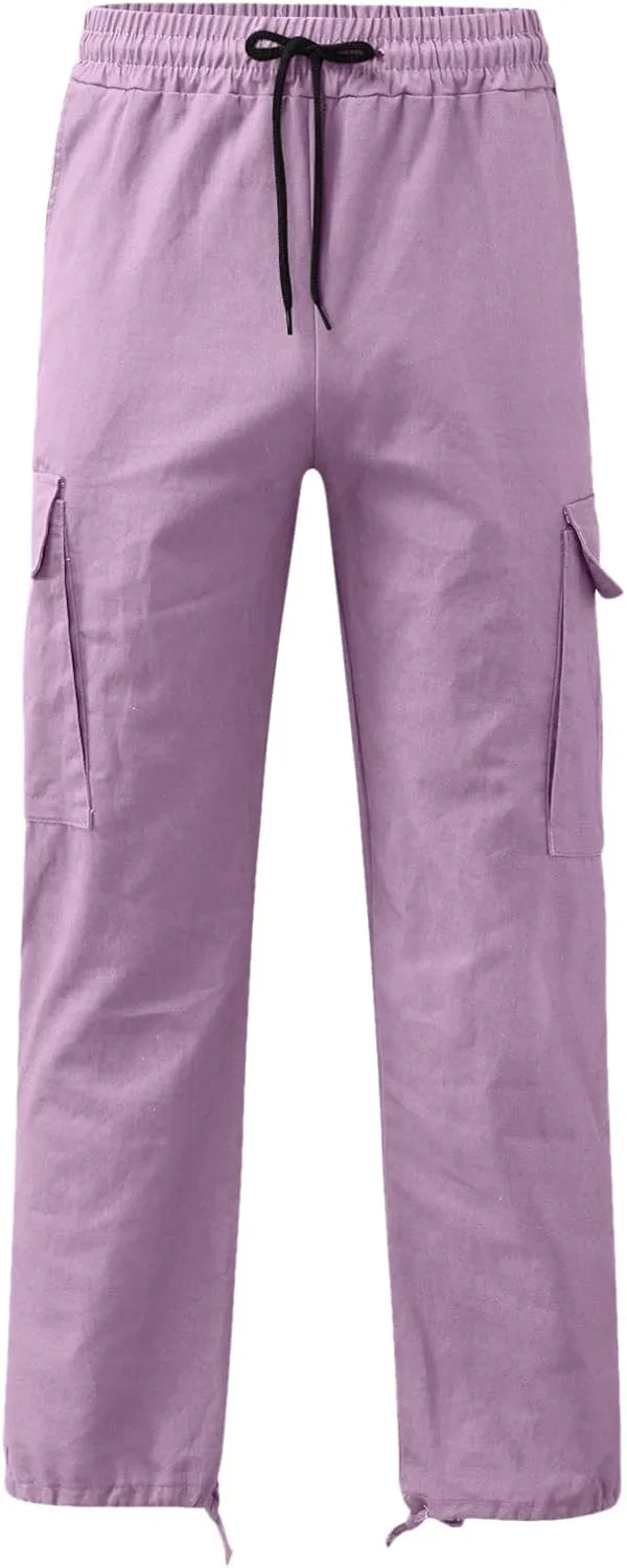 Chinos Trousers Men Linen Hiking Tactical Elastic Waist Smarty Skinny Public Wide Leg Casual Motorcycle with