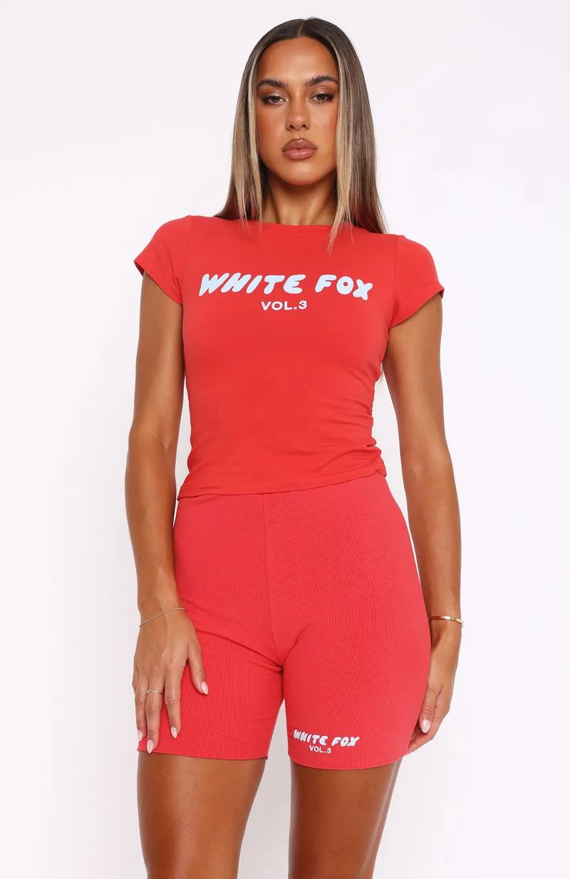 Relaxed Cut Offstage Baby Tee Cherry