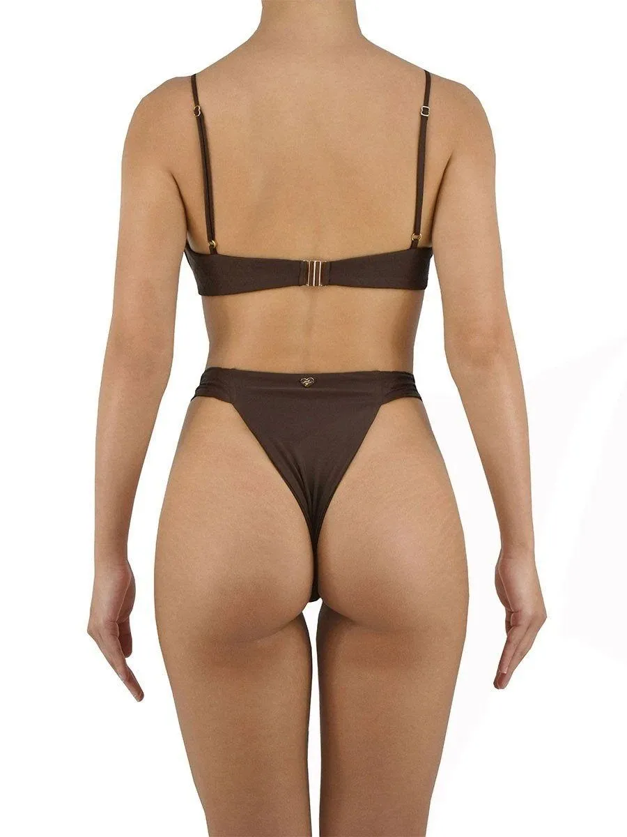 Soft Waistband Timeless Cozy CINDY BOTTOM | CHOCOLATE