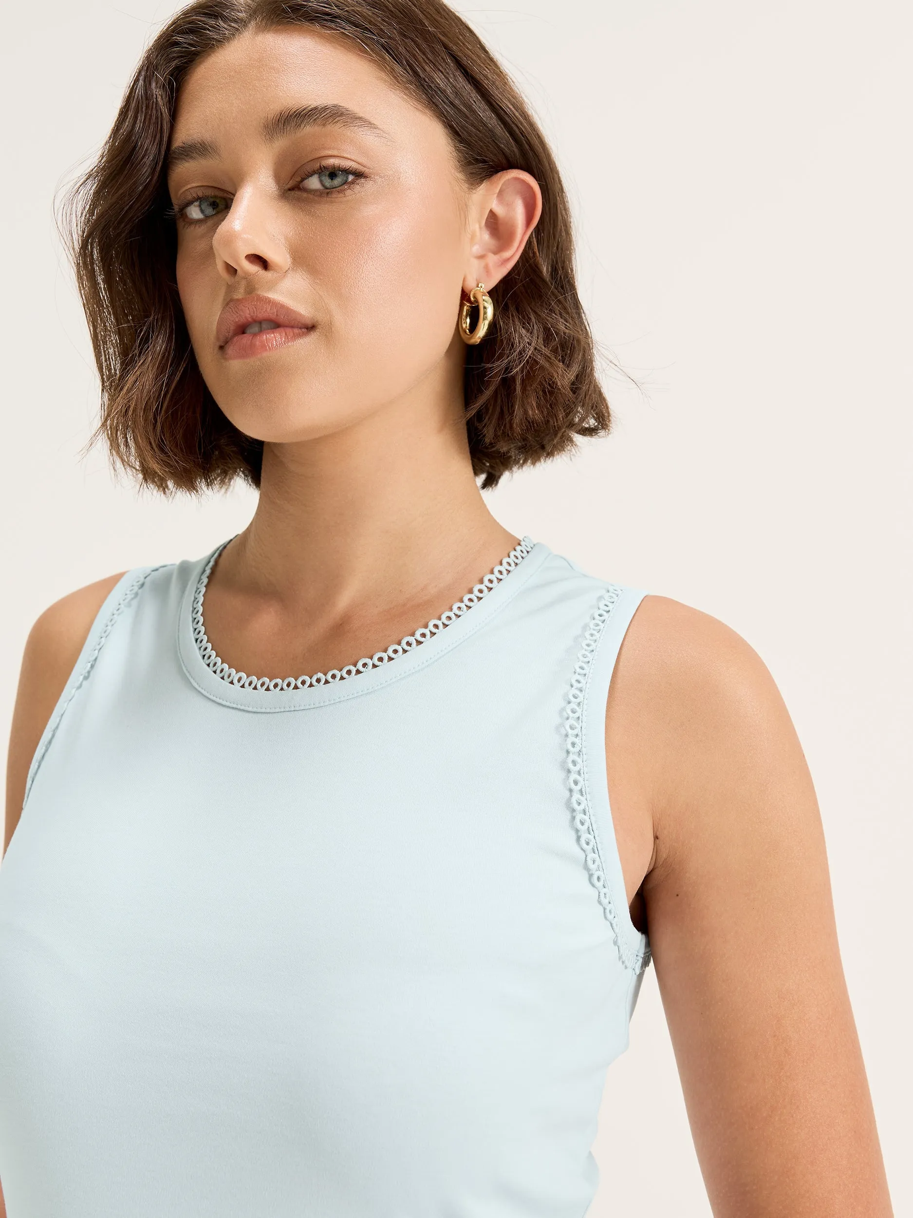 Provence Top Hidden Pocket Asymmetrical hem