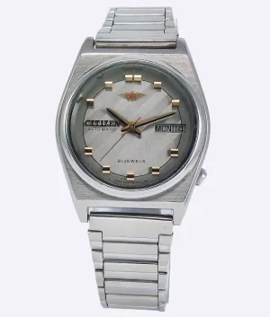 Citizen Automatic 8200A Gray Dial 21 Jewels Day Date Men's Mechanical Watch