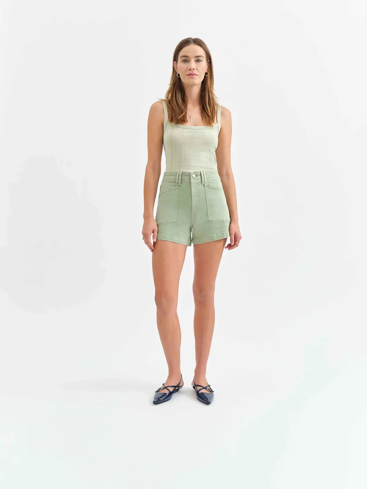 Valley Girl High Rise Short - Pistachio Summer Fashion Exclusive Design