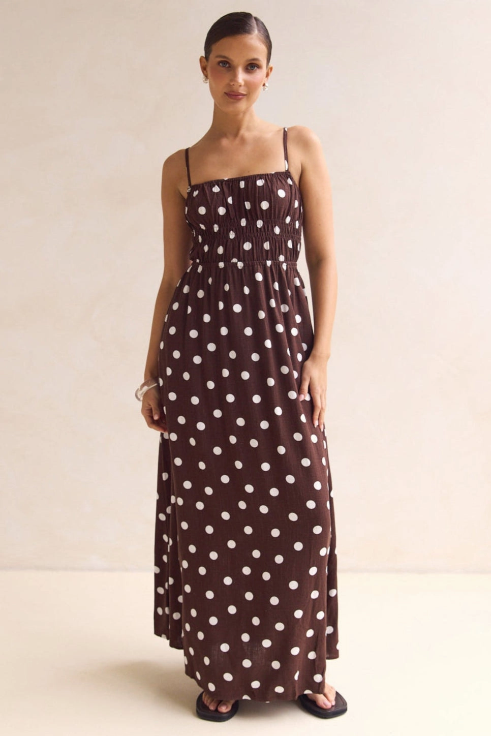 Clarissa Maxi Dress (Chocolate) Timeless and Comfortable